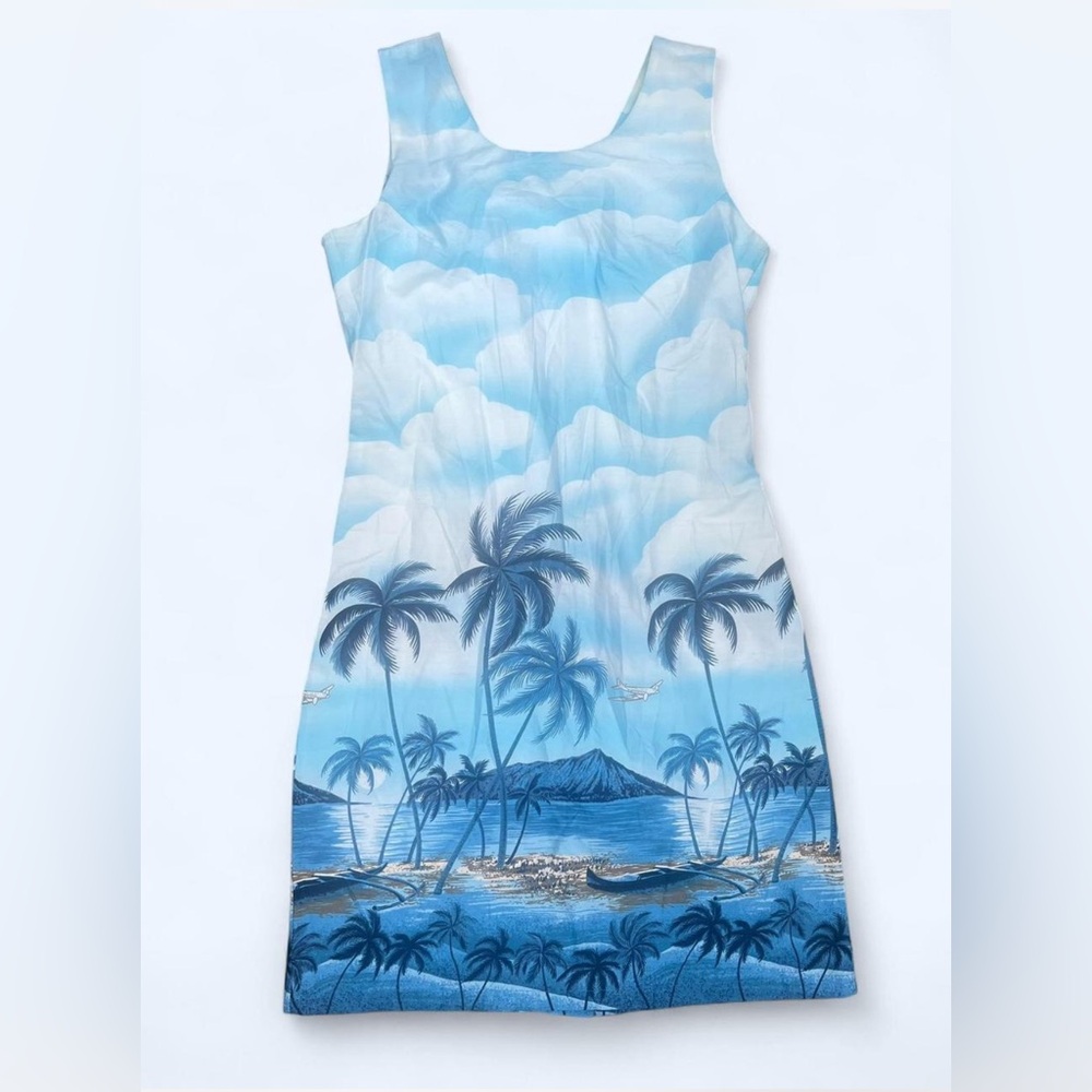 Vintage 90s Tropical Floral Hawaiian Dress Size Small